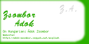 zsombor adok business card