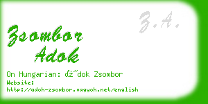 zsombor adok business card